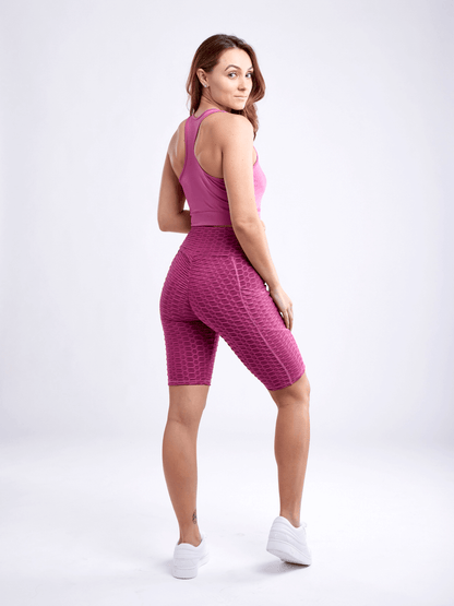 JupiterGear High-Waisted Scrunch Yoga Shorts with Hip Pockets