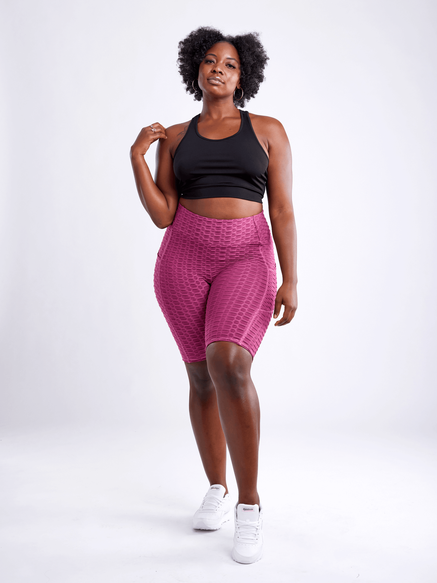 JupiterGear High-Waisted Scrunch Yoga Shorts with Hip Pockets