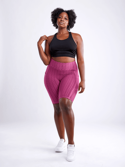 JupiterGear High-Waisted Scrunch Yoga Shorts with Hip Pockets