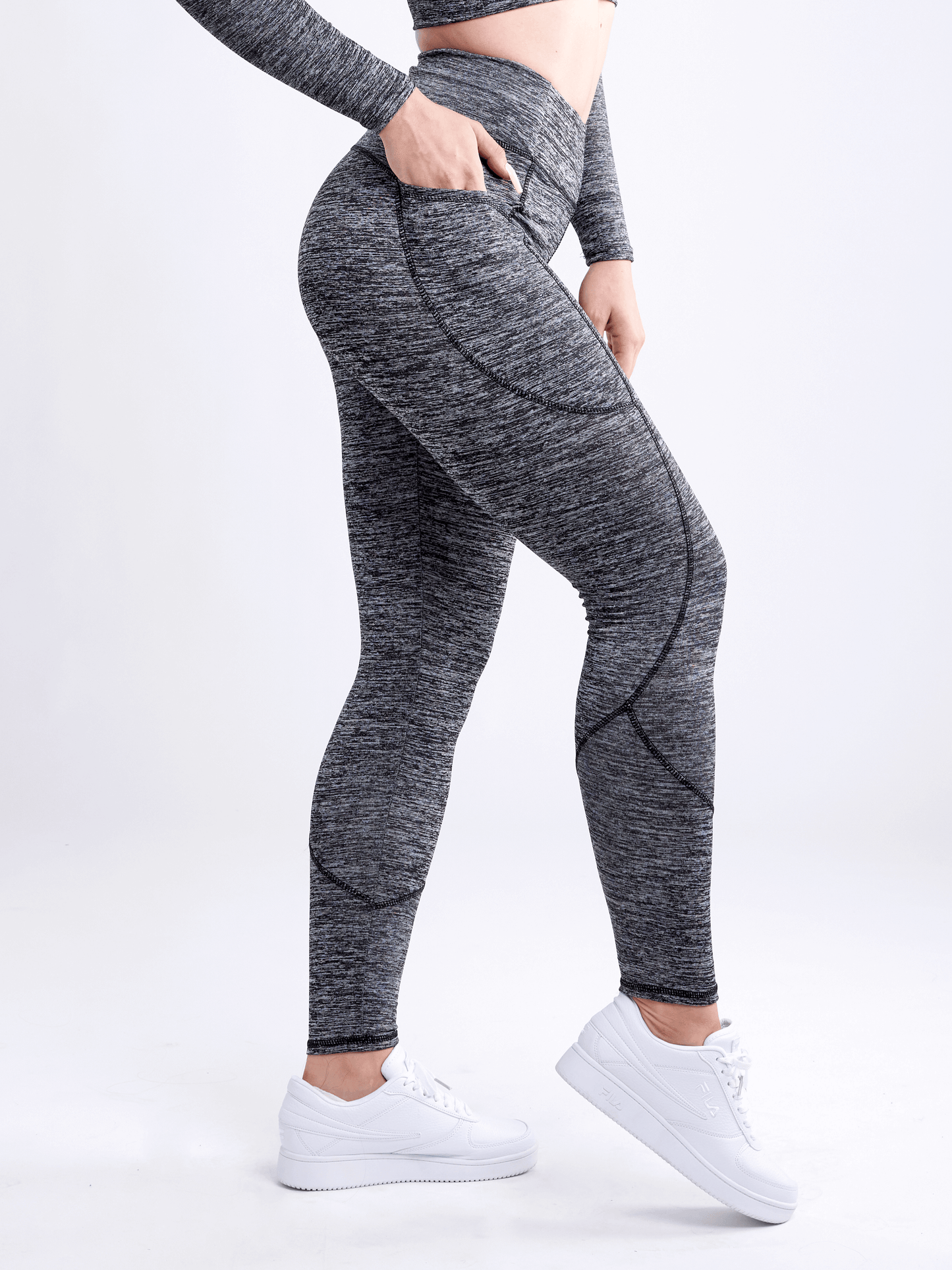JupiterGear High-Waisted Classic Gym Leggings with Side Pockets