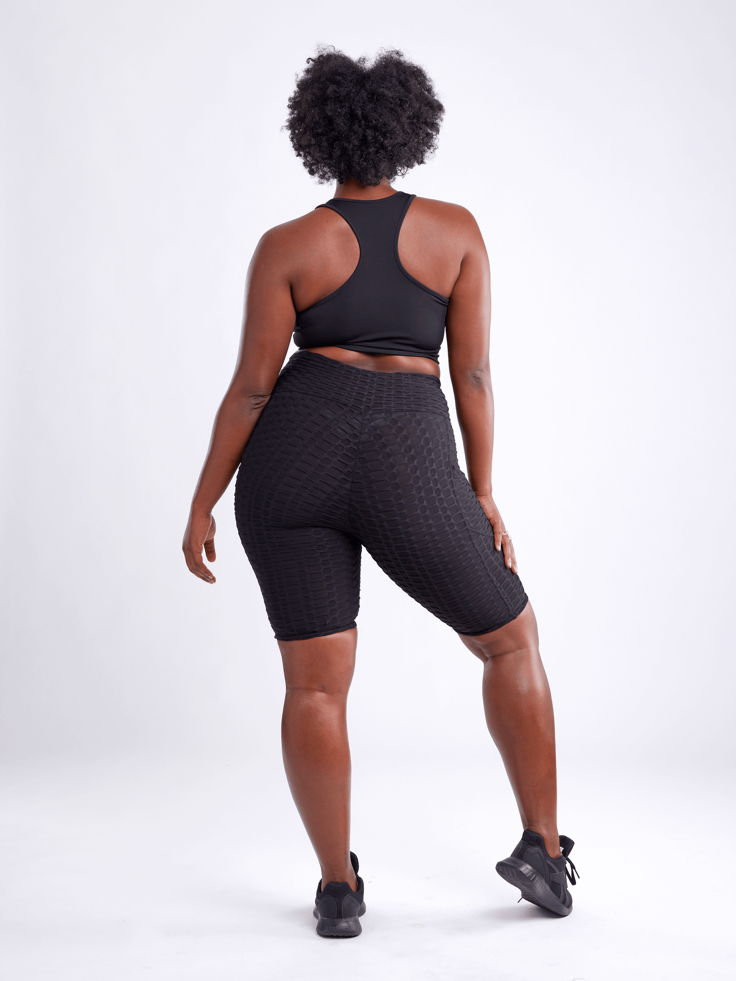 JupiterGear High-Waisted Scrunch Yoga Shorts with Hip Pockets