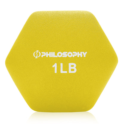 Neoprene Hex Dumbbell Hand Weights, Set of 2 - Workout Strength Training